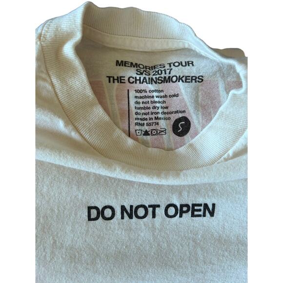 The Chainsmokers T Shirt Memories Tour 2017 Do Not Open Mens Medium - Picture 2 of 6